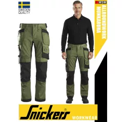 Snickers ALLROUNDWORK KHAKI strech slim fit prémium lengőzsebs deréknadrág - munkaruha
