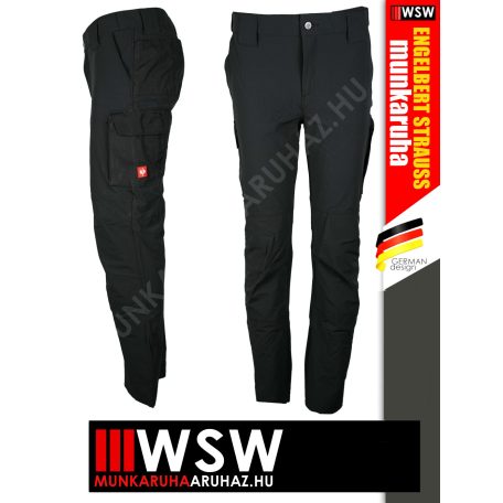 .Engelbert Strauss DYNASHIELD BLACK rugalmas cargo deréknadrág - munkaruha