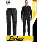 Snickers ALLROUNDWORK BLACK technikai slim fit kopásbiztos strech lengőzsebes deréknadrág - munkaruha