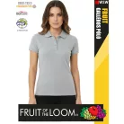 Fruit of the Loom PREMIUM HEATHERGREY piqué 100% pamut női galléros póló - 180g/m2