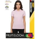 Fruit of the Loom PREMIUM LIGHTPINK piqué 100% pamut női galléros póló - 180g/m2