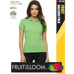   Fruit of the Loom PREMIUM LIME piqué 100% pamut női galléros póló - 180g/m2