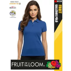   Fruit of the Loom PREMIUM ROYALBLUE piqué 100% pamut női galléros póló - 180g/m2