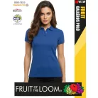 Fruit of the Loom PREMIUM ROYALBLUE piqué 100% pamut női galléros póló - 180g/m2