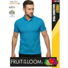 Fruit of the Loom PREMIUM AZUREBLUE piqué 100% pamut férfi galléros póló - 180g/m2