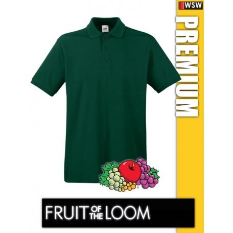 Fruit of the Loom Premium piqué galléros férfi póló