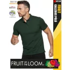 Fruit of the Loom PREMIUM BOTTLEGREEN piqué 100% pamut férfi galléros póló - 180g/m2