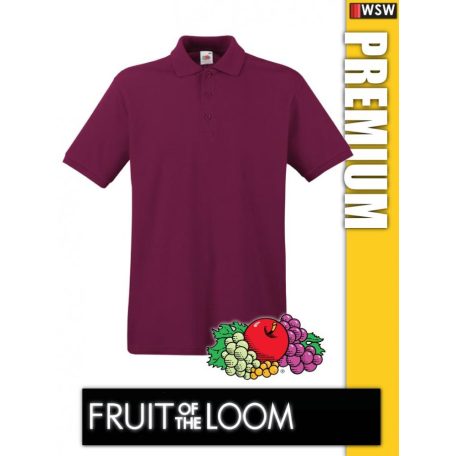 Fruit of the Loom Premium piqué galléros férfi póló