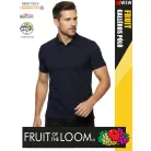 Fruit of the Loom PREMIUM DEEPNAVY piqué 100% pamut férfi galléros póló - 180g/m2