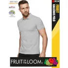 Fruit of the Loom PREMIUM HEATHERGREY piqué 100% pamut férfi galléros póló - 180g/m2
