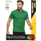 Fruit of the Loom PREMIUM KELLYGREEN piqué 100% pamut férfi galléros póló - 180g/m2