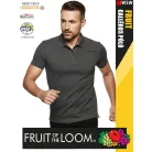 Fruit of the Loom PREMIUM LIGHTGRAPHITE piqué 100% pamut férfi galléros póló - 180g/m2