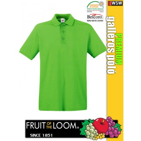 Fruit of the Loom Premium piqué galléros férfi póló