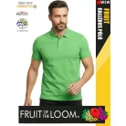Fruit of the Loom PREMIUM LIME piqué 100% pamut férfi galléros póló - 180g/m2