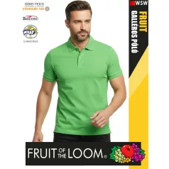   Fruit of the Loom PREMIUM LIME piqué 100% pamut férfi galléros póló - 180g/m2