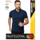 Fruit of the Loom PREMIUM NAVY piqué 100% pamut férfi galléros póló - 180g/m2
