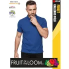 Fruit of the Loom PREMIUM ROYALBLUE piqué 100% pamut férfi galléros póló - 180g/m2