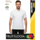 Fruit of the Loom PREMIUM WHITE piqué 100% pamut férfi galléros póló - 180g/m2