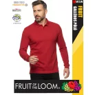 Fruit of the Loom PREMIUM RED piqué 100% pamut férfi galléros póló - 180g/m2