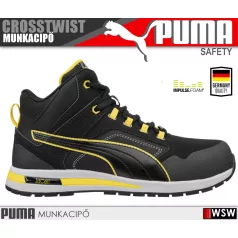   Puma CROSSTWIST BLACK SBP technikai villanyszerelő munkacipő - munkavédelmi cipő