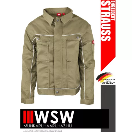 .Engelbert Strauss CLASSIC KHAKI erősített anyagú 315 g/m² technikai munkakabát - munkaruha