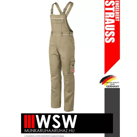 .Engelbert Strauss CLASSIC KHAKI erősített anyagú 315 g/m² technikai kantárosnadrág - munkaruha