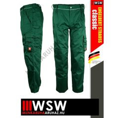   .Engelbert Strauss CLASSIC GREEN erősített anyagú 315 g/m² technikai munkanadrág - munkaruha