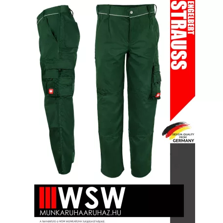 .Engelbert Strauss CLASSIC GREEN erősített anyagú 315 g/m² technikai munkanadrág - munkaruha