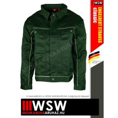   .Engelbert Strauss CLASSIC GREEN erősített anyagú 315 g/m² technikai munkakabát - munkaruha