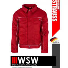   .Engelbert Strauss CLASSIC RED erősített anyagú 315 g/m² technikai munkakabát - munkaruha