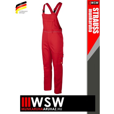 Engelbert Strauss CLASSIC RED erősített anyagú 315 g/m² technikai kantárosnadrág - munkaruha