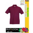 Fruit of the Loom 65/35 KIDS piqué galléros póló