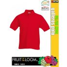 Fruit of the Loom 65/35 KIDS piqué galléros póló