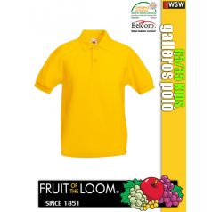 Fruit of the Loom 65/35 KIDS piqué galléros póló