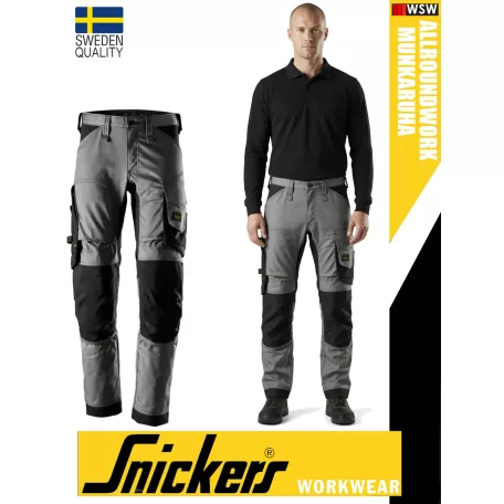 Snickers ALLROUNDWORK GREY strech slim fit prémium deréknadrág - munkaruha