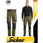 Snickers ALLROUNDWORK KHAKIGREEN strech slim fit prémium deréknadrág - munkaruha