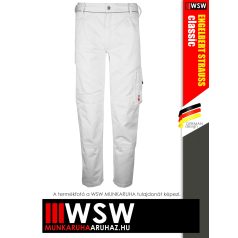   .Engelbert Strauss CLASSIC WHITE erősített anyagú 315 g/m² technikai munkanadrág - munkaruha