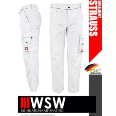   .Engelbert Strauss CLASSIC WHITE erősített anyagú 315 g/m² technikai munkanadrág - munkaruha