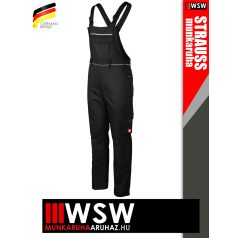   .Engelbert Strauss CLASSIC BLACK erősített anyagú 315 g/m² technikai kantárosnadrág - munkaruha