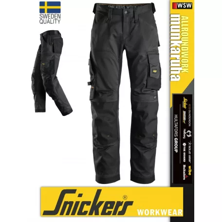 Snickers ALLROUNDWORK BLACK technikai kopásbiztos strech deréknadrág - munkaruha