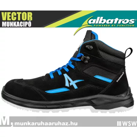 Albatros VECTOR BLACK S3 prémium fémbetétes munkacipő - munkabakancs