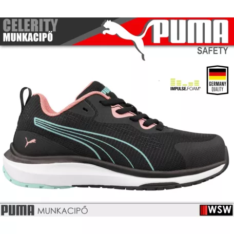 Puma CELIRITY BLACK S1PS ESD technikai fémmentes prémium női munkacipő - munkavédelmi cipő