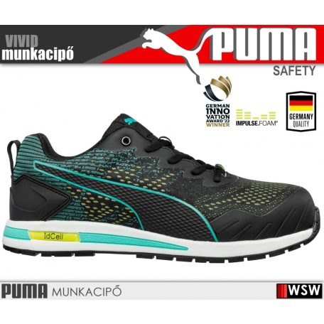 Puma VIVID S1P technikai újrahasznostított PET anyagú munkacipő - munkavédelmi cipő