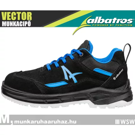 Albatros VECTOR BLACK S3 prémium fémbetétes munkacipő - munkabakancs