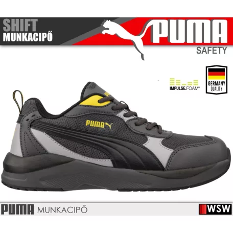 Puma SHIFT GREY S1PL technikai prémium fémbetétes munkacipő - munkavédelmi cipő