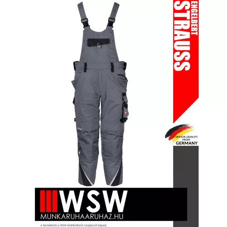 .Engelbert Strauss MOTION GREY bélelt technikai kantárosnadrág - munkaruha