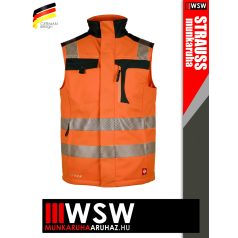   .Engelbert Strauss MOTION ORANGE technikai jólláthatósági softshell mellény - munkaruha