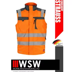   .Engelbert Strauss MOTION ORANGE technikai jólláthatósági softshell bélelt mellény - munkaruha