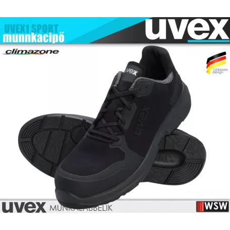 Uvex SPORT BLACK S3L technikai munkacipő - munkabakancs