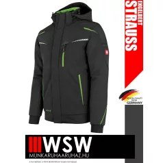   .Engelbert Strauss MOTION 2020 BLACKGREEN technikai bélelt softshell kabát